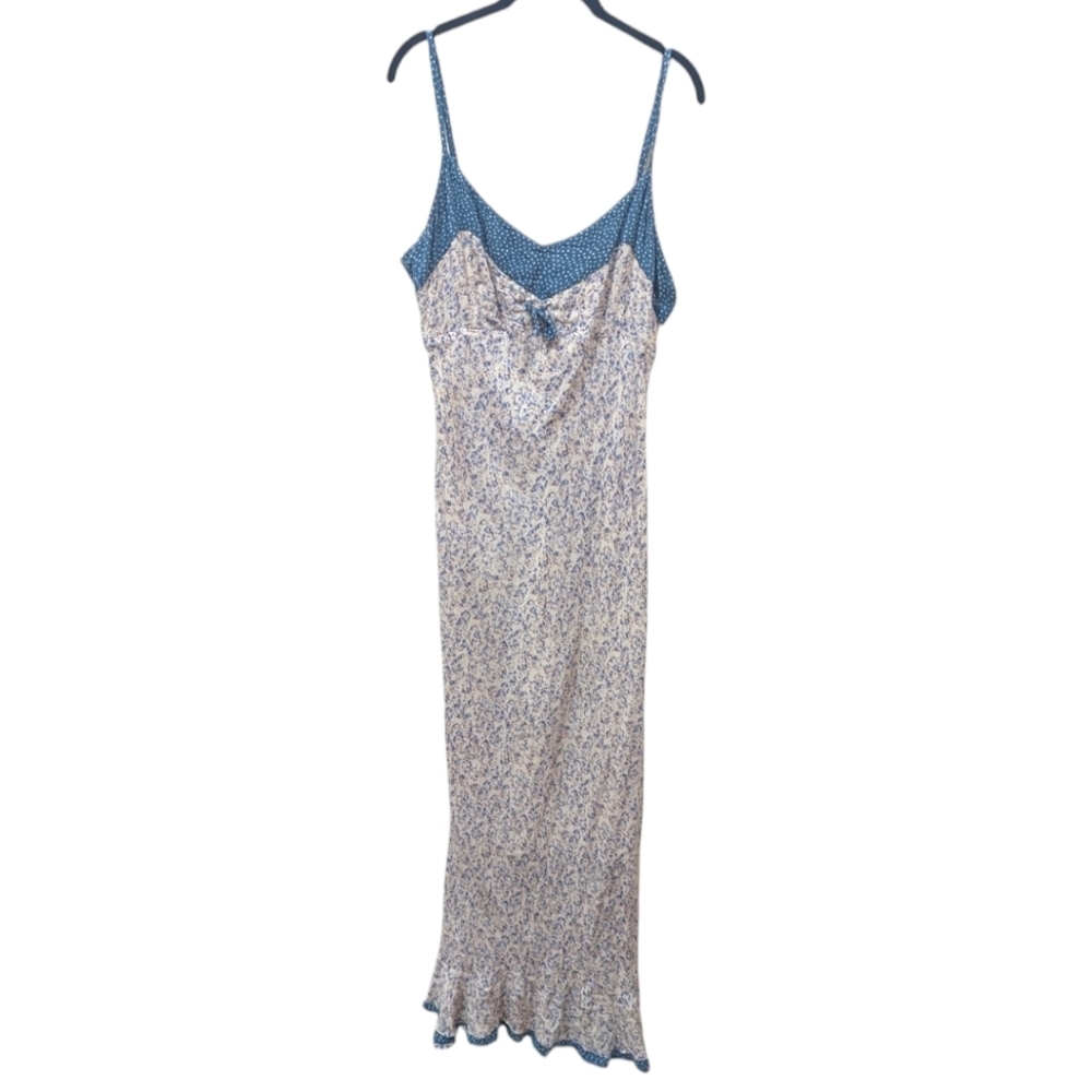 Newport News Vintage Y2K Babydoll Prairie Garden Cottage Maxi Dress (10)